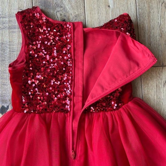 Cat & Jack Sleeveless Sequin Bodice Hi-Lo Tulle Skirt Dress size XS 4-5 - Picture 9 of 11